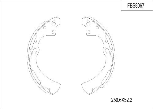 FI.BA FBS8067 - Комплект спирачна челюст vvparts.bg