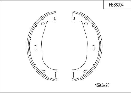 FI.BA FBS8004 - Комплект спирачна челюст vvparts.bg