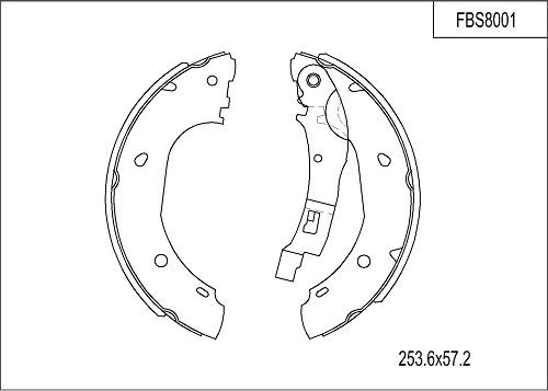 FI.BA FBS8001 - Комплект спирачна челюст vvparts.bg