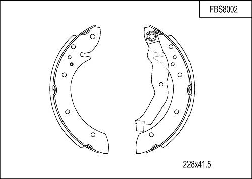 FI.BA FBS8002 - Комплект спирачна челюст vvparts.bg