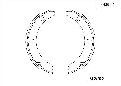 FI.BA FBS8007 - Комплект спирачна челюст vvparts.bg