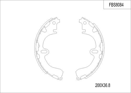 FI.BA FBS8084 - Комплект спирачна челюст vvparts.bg