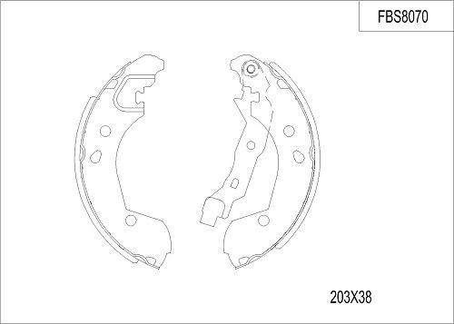 FI.BA FBS8070 - Комплект спирачна челюст vvparts.bg