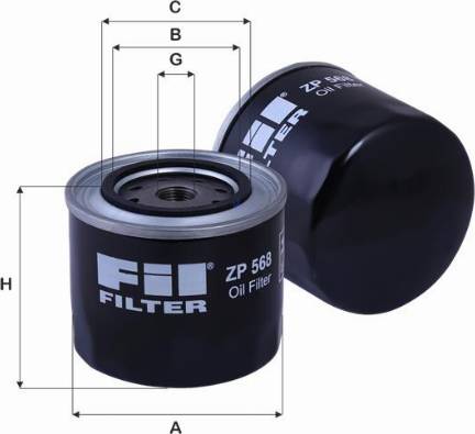 FIL Filter ZP 568 A - Маслен филтър vvparts.bg