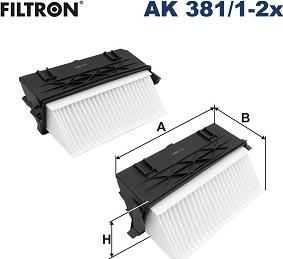 Filtron AK 381/1-2x - Въздушен филтър vvparts.bg