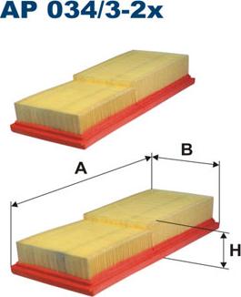 Filtron AP034/3-2x - Въздушен филтър vvparts.bg