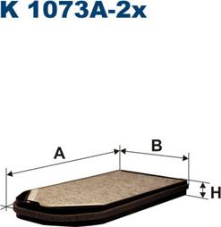 Filtron K 1073A-2x - Филтър купе (поленов филтър) vvparts.bg