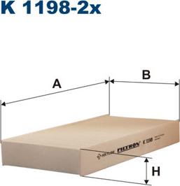 Filtron K1198-2x - Филтър купе (поленов филтър) vvparts.bg