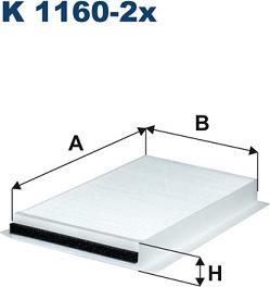 Filtron K1160-2x - Филтър купе (поленов филтър) vvparts.bg