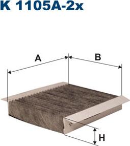 Filtron K1105A-2x - Филтър купе (поленов филтър) vvparts.bg