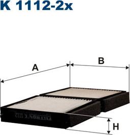 Filtron K1112-2x - Филтър купе (поленов филтър) vvparts.bg