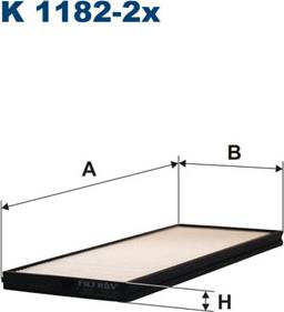 Filtron K1182-2x - Филтър купе (поленов филтър) vvparts.bg