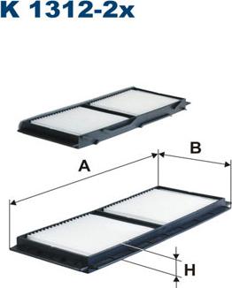 Filtron K1312-2x - Филтър купе (поленов филтър) vvparts.bg