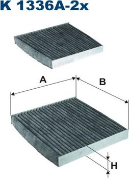 Filtron K1336A-2x - Филтър купе (поленов филтър) vvparts.bg