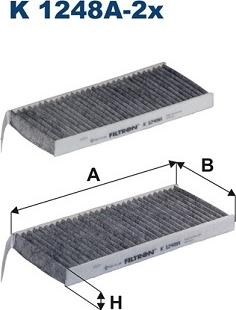 Filtron K 1248A-2x - Филтър купе (поленов филтър) vvparts.bg