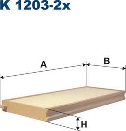 Filtron K1203-2x - Филтър купе (поленов филтър) vvparts.bg