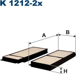 Filtron K1212-2x - Филтър купе (поленов филтър) vvparts.bg