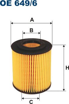 Filtron OE649/6 - Маслен филтър vvparts.bg