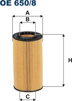 Filtron OE650/8 - Маслен филтър vvparts.bg