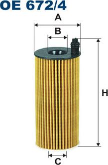 Filtron OE672/4 - Маслен филтър vvparts.bg