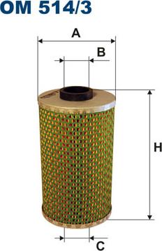 Filtron OM514/3 - Маслен филтър vvparts.bg