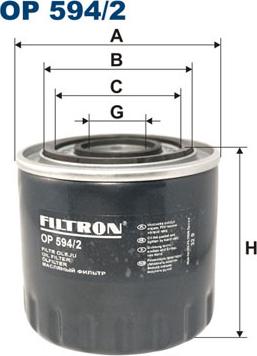 Filtron OP594/2 - Маслен филтър vvparts.bg