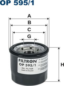 Filtron OP595/1 - Маслен филтър vvparts.bg
