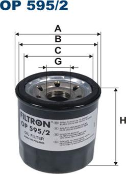 Filtron OP595/2 - Маслен филтър vvparts.bg