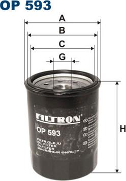 Filtron OP593 - Маслен филтър vvparts.bg