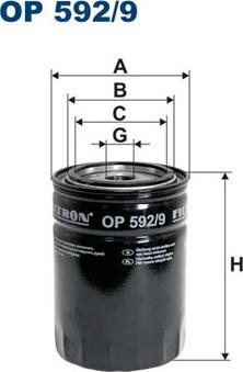 Filtron OP592/9 - Маслен филтър vvparts.bg