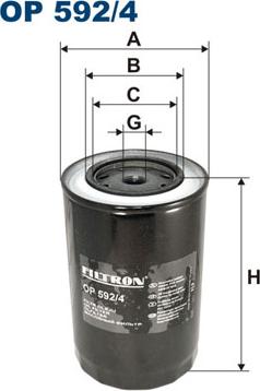 Filtron OP592/4 - Маслен филтър vvparts.bg