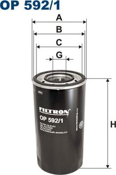 Filtron OP592/1 - Маслен филтър vvparts.bg