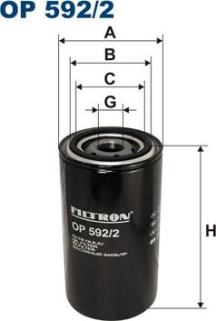 Filtron OP592/2 - Маслен филтър vvparts.bg