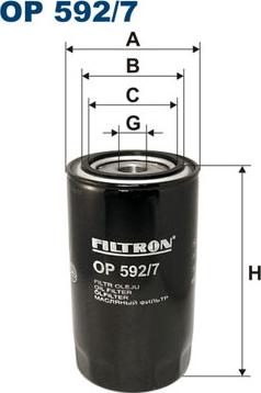 Filtron OP592/7 - Маслен филтър vvparts.bg