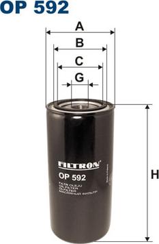 Filtron OP592 - Маслен филтър vvparts.bg