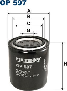 Filtron OP597 - Маслен филтър vvparts.bg