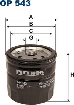 Filtron OP543 - Маслен филтър vvparts.bg