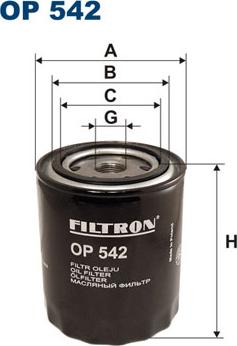 Filtron OP542 - Маслен филтър vvparts.bg