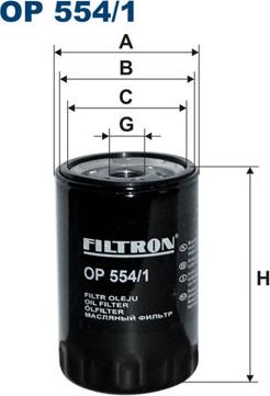 Filtron OP554/1 - Маслен филтър vvparts.bg