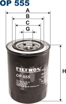 Filtron OP555 - Маслен филтър vvparts.bg
