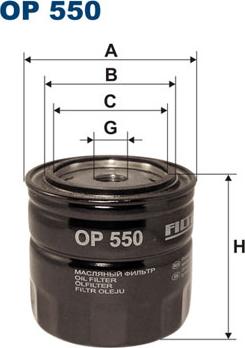 Filtron OP550 - Маслен филтър vvparts.bg