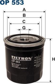 Filtron OP553 - Маслен филтър vvparts.bg