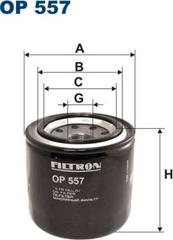 Filtron OP557 - Маслен филтър vvparts.bg