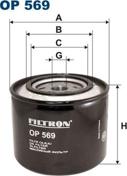 Filtron OP569 - Маслен филтър vvparts.bg