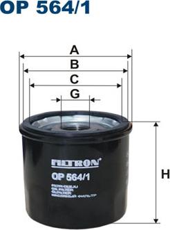 Filtron OP564/1 - Маслен филтър vvparts.bg