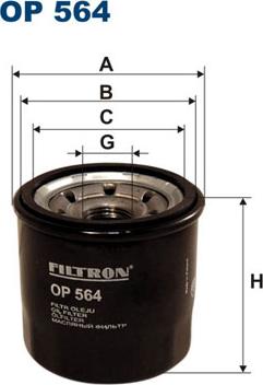 Filtron OP564 - Маслен филтър vvparts.bg