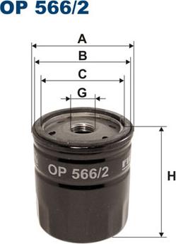 Filtron OP566/2 - Маслен филтър vvparts.bg