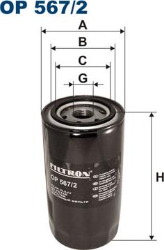 Filtron OP567/2 - Маслен филтър vvparts.bg