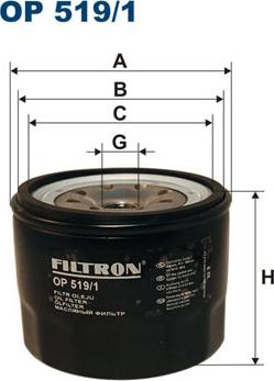 Filtron OP519/1 - Маслен филтър vvparts.bg