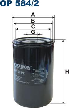 Filtron OP584/2 - Маслен филтър vvparts.bg